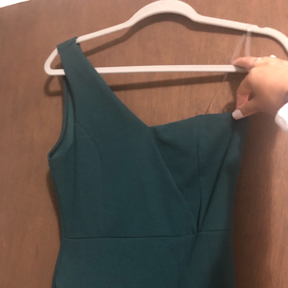 Forest green wrap dress